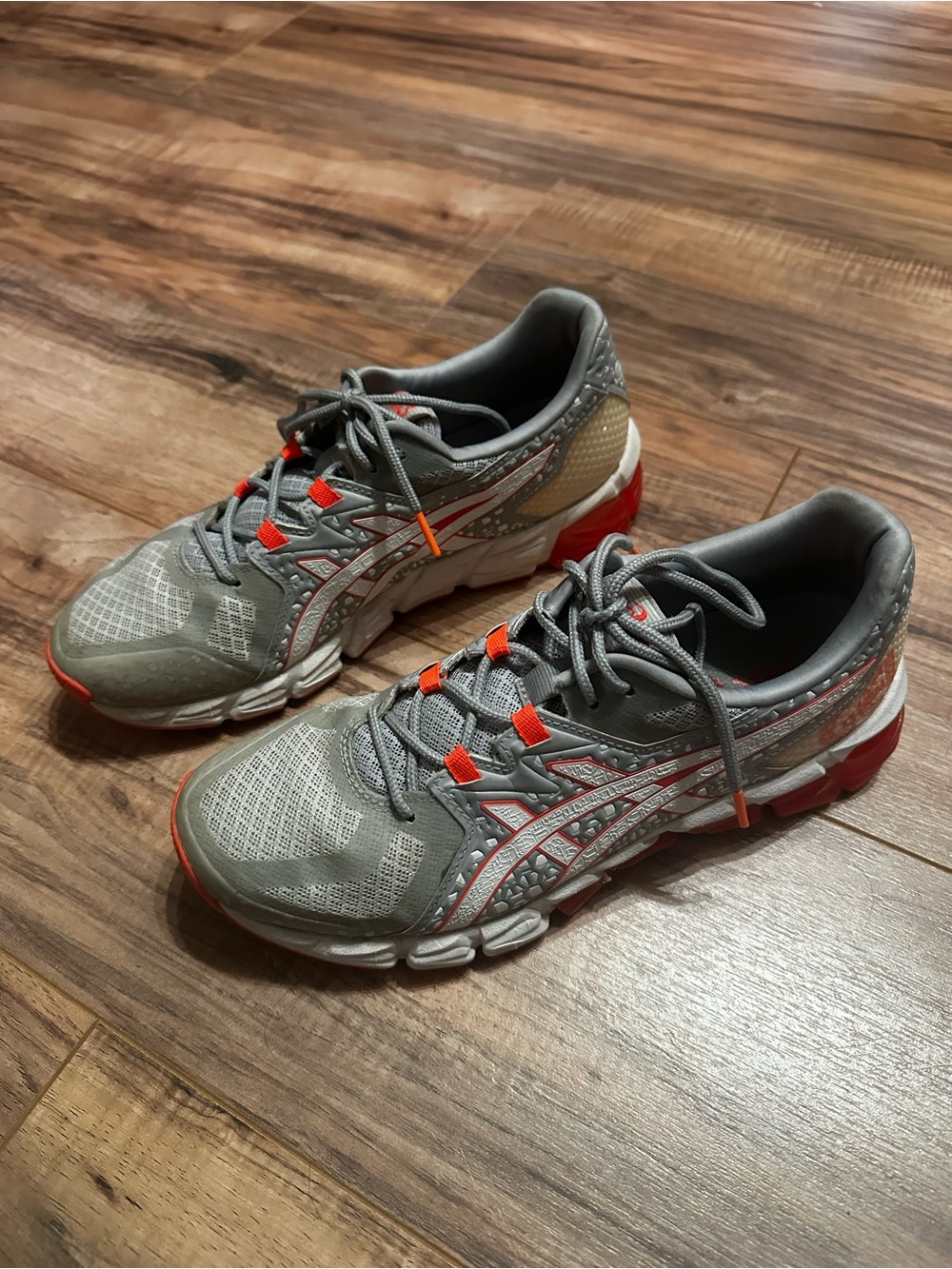 Asics Gray with Orange size 8.5